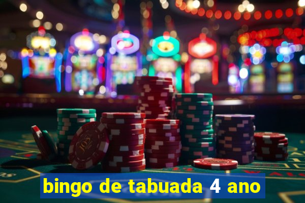 bingo de tabuada 4 ano